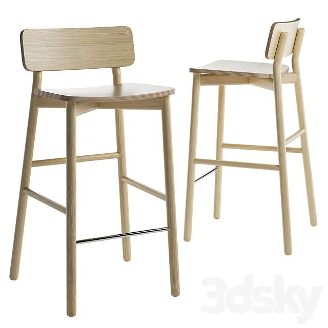 Hven Bar Stool by Skagerak 3DModel