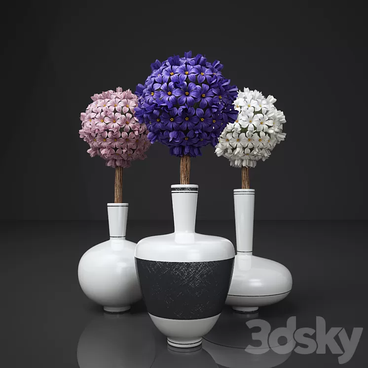 hyacinth floral bouquet 3D Model