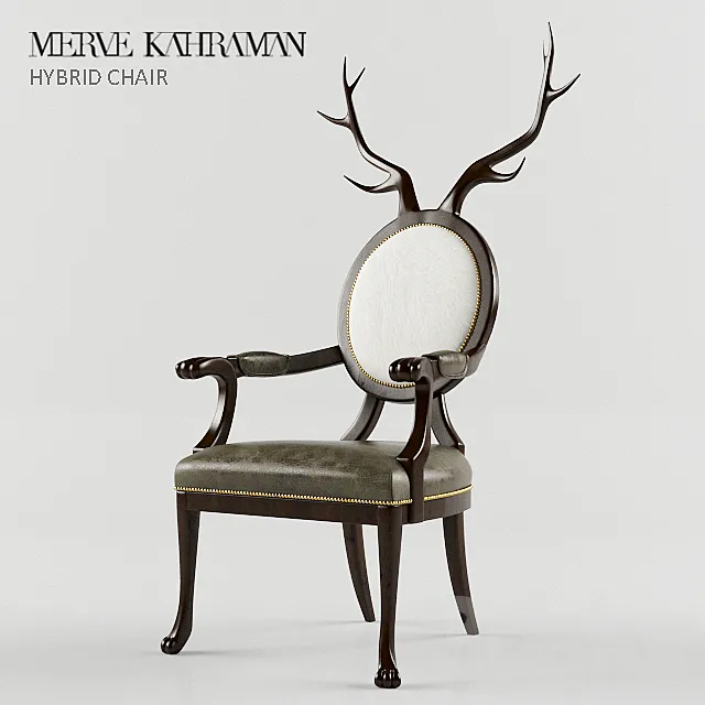 Hybrid Antler Chair by Mervekahraman 3D Model
