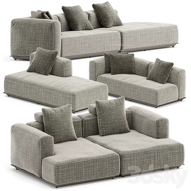 HYBRID OUTDOOR SOFA SET3 by B&B ITALIA 3D Model