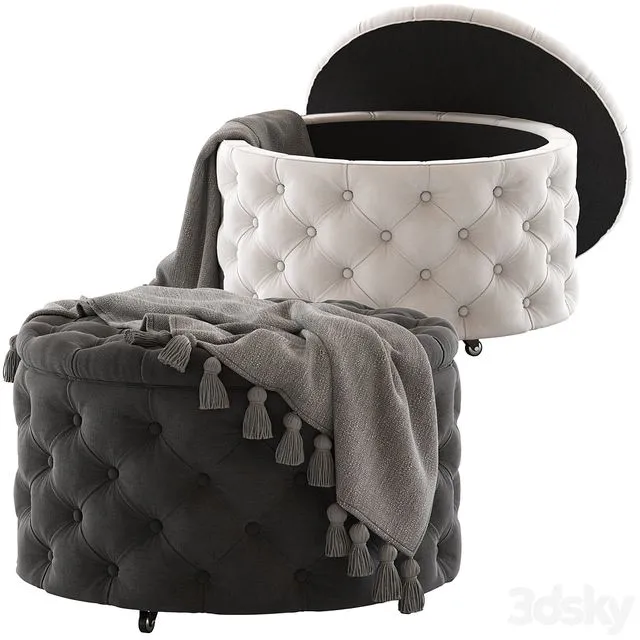 Hyde Park Home Jessica Ottoman 3D Model