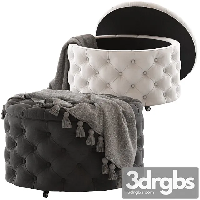 Hyde Park Home Jessica Ottoman 3D Model Free