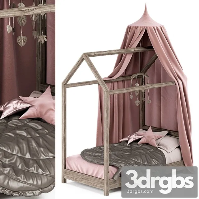 Hygge Bed 01 3D Model Free