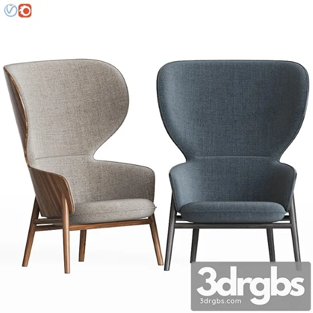 Hygge High Back Rocking Chair 3D Model Free