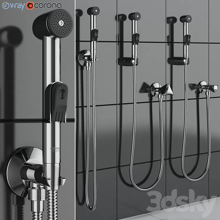 Hygienic shower GROHE Trigger Spray 3D Model