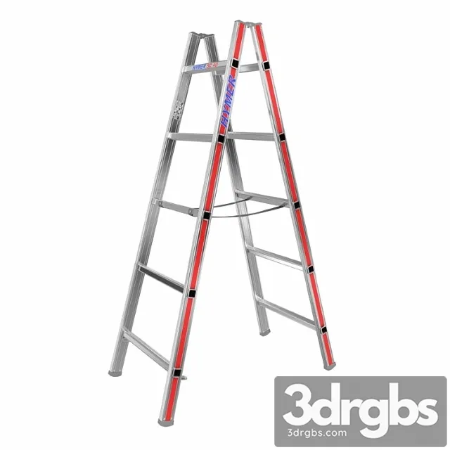 Hymer 4023 aluminum ladder 3d model 3D Model Free