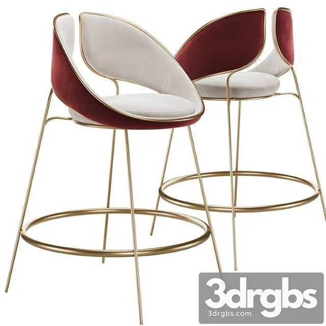 Hyoku Bar Chair Stool By Alma De Luce 2 3D Model Free
