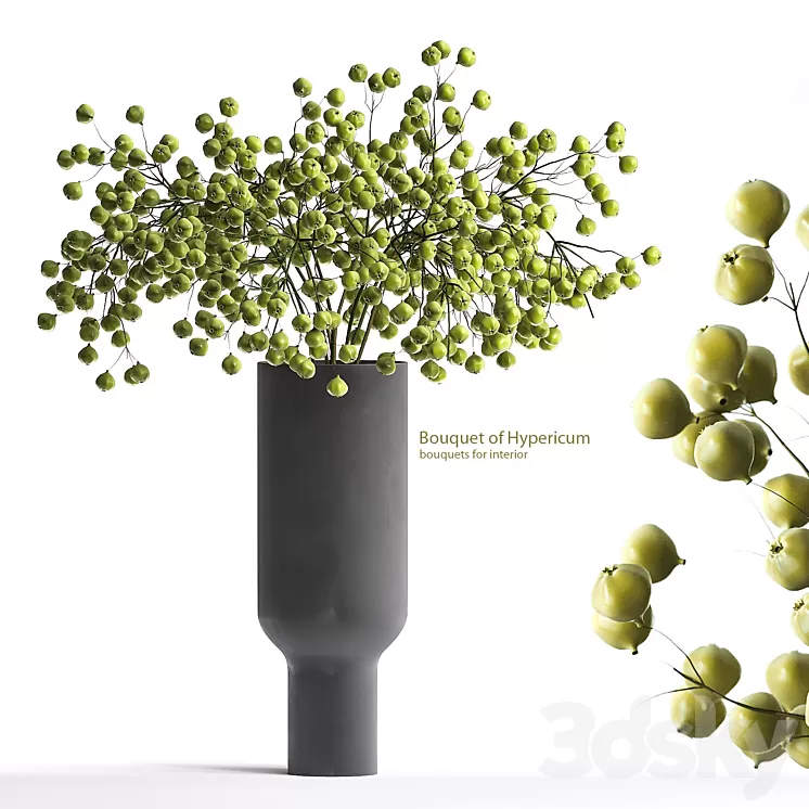 Hypericum bouquet 3D Model Free