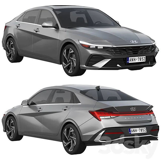 Hyundai Elantra 2024 3D Model