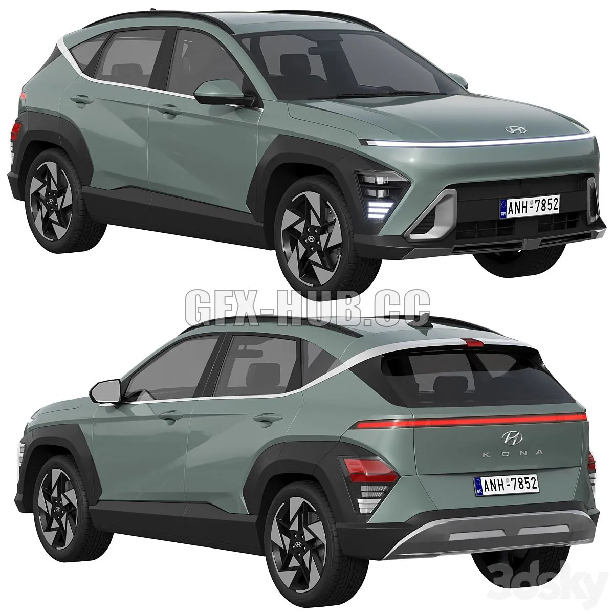 Hyundai Kona 2024 3D Model