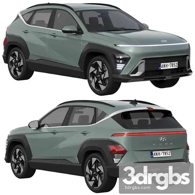Hyundai Kona 2024 3D Model Free