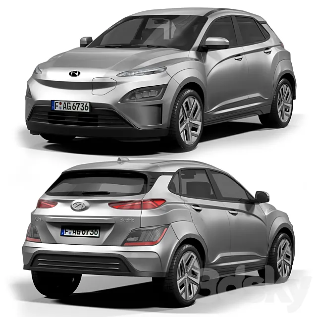 Hyundai Kona Electric 2023 3D Model