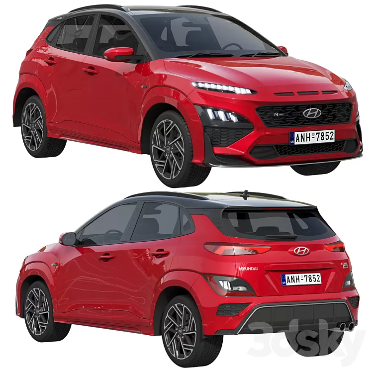 Hyundai Kona N Line 2022 3D Model Free