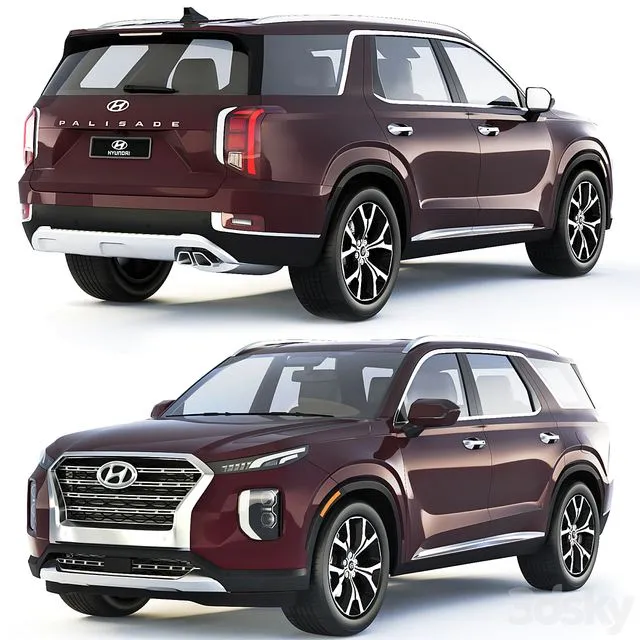 Hyundai Palisade 2018 3D Model