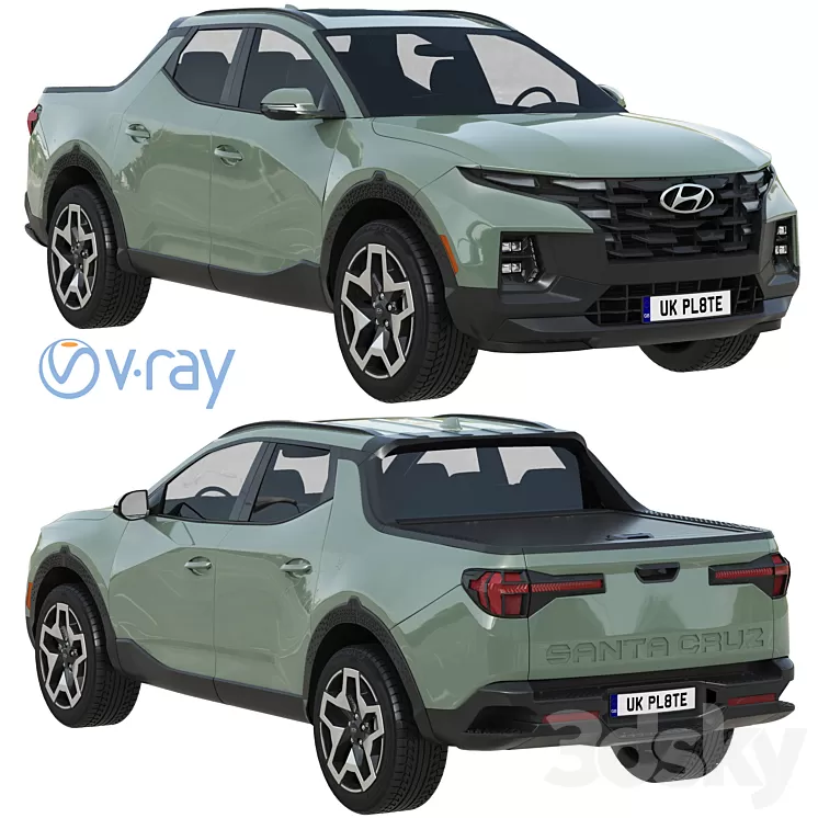 Hyundai Santa Cruz 3D Model Free