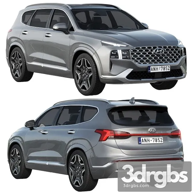 Hyundai Santa Fe 2021 3D Model Free