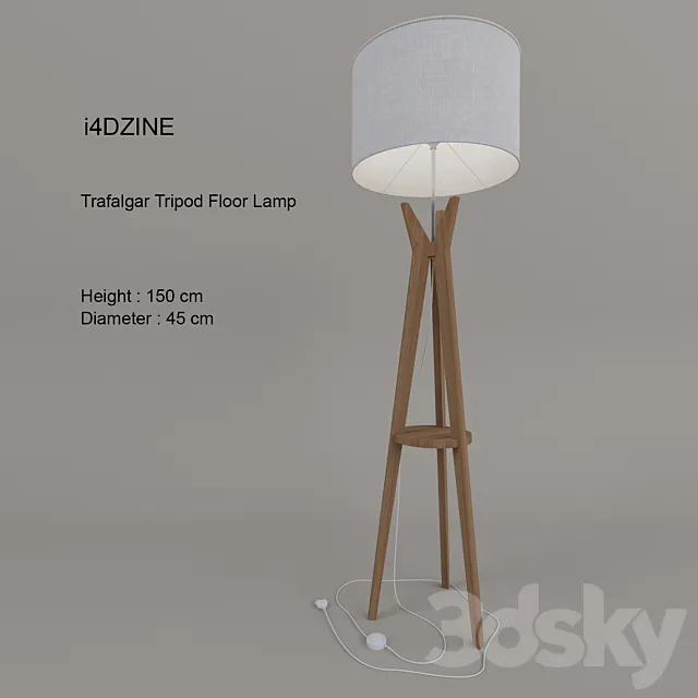 i4DZINE Trafalgar Tripod Floor Lamp Free Download