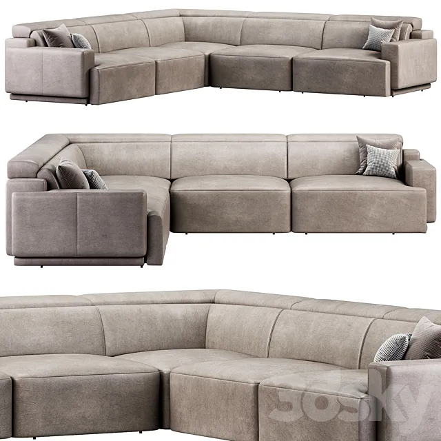 Iago Modular corner Sofa by Natuzzi 3D Model
