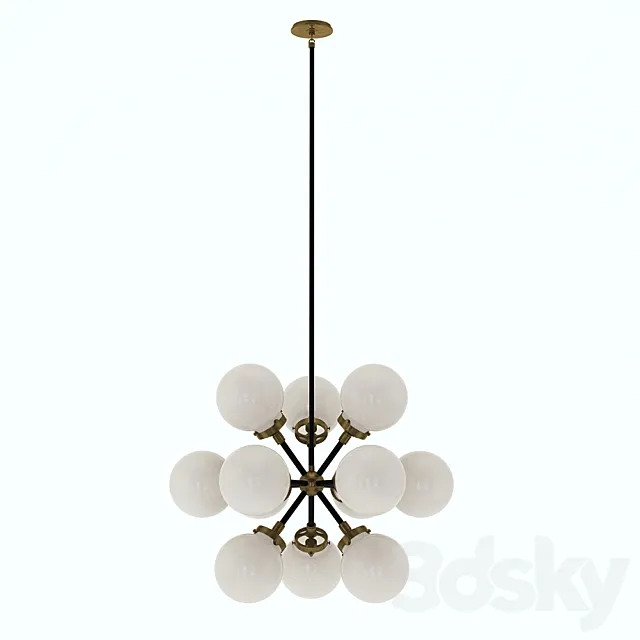 Ian K. Fowler Modern Bistro Small Round Chandelier 3D Model
