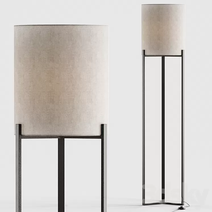 Ian Metal Floor Lamp - Pottery Barn 3D Model Free