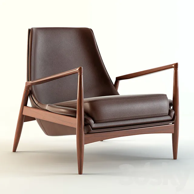 Ib Kofod Larsen Low Back Seal Chair OPE Möbler 3DModel