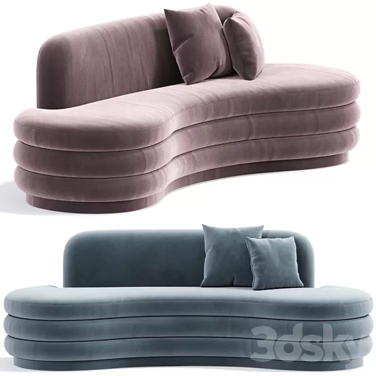 Ibiza Curved Sofa 3D Model