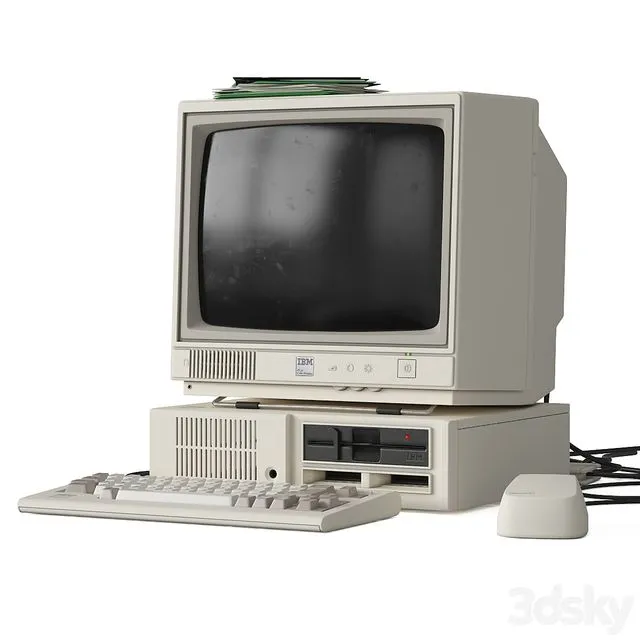 IBM PCjr monitor vintage 3D Model
