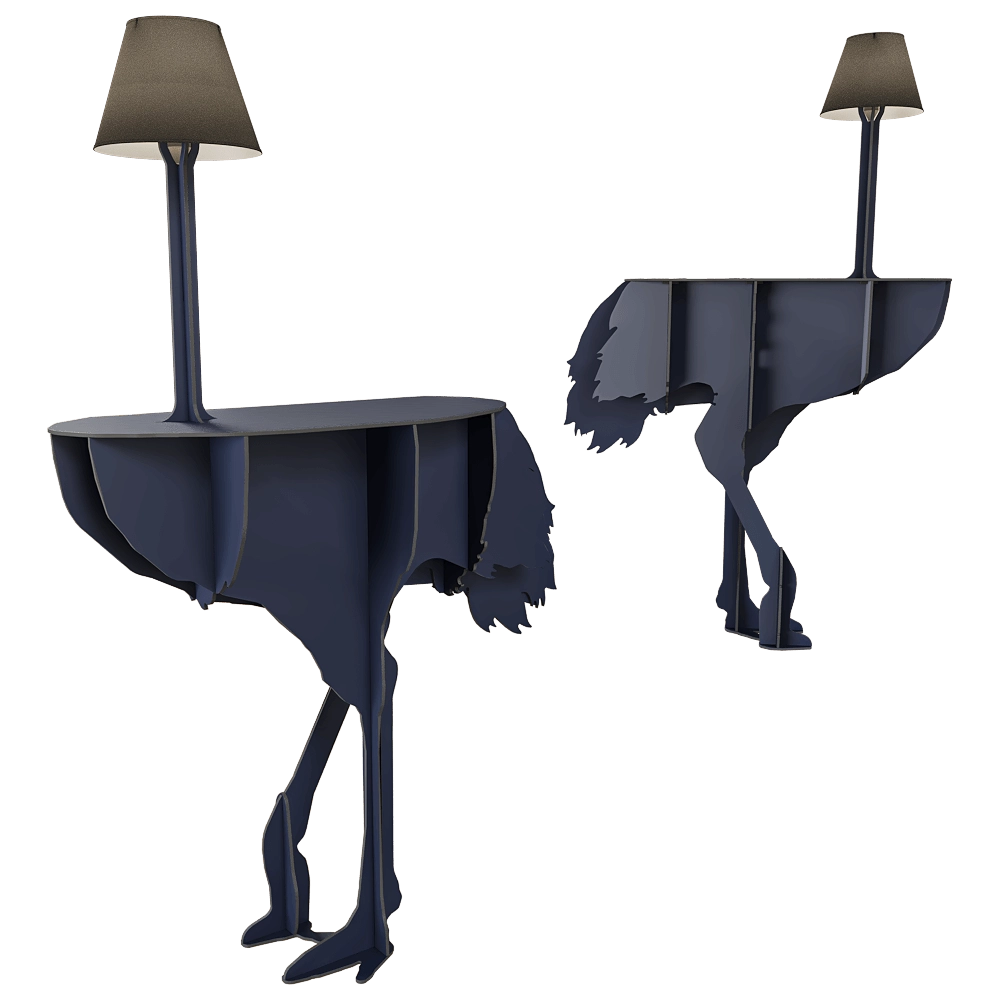 ibride - Console with light Diva Lucia 3D Model