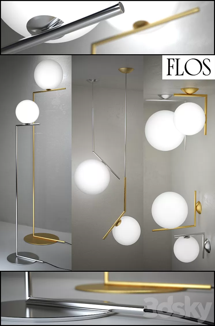 IC Lights - floor suspension ceiling wall by Flos 3D Model