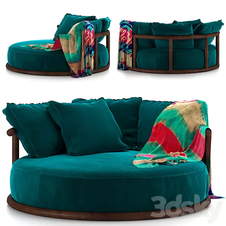 Icaro round sofa 3D Model