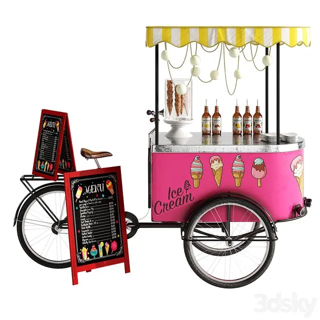 Ice cream bike 2 3D Model