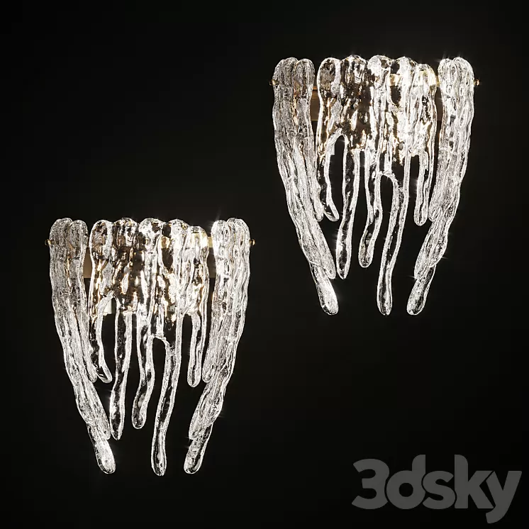 Ice sconce spring wall lampatron 3D Model