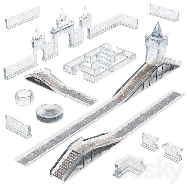 ice town 3D Model
