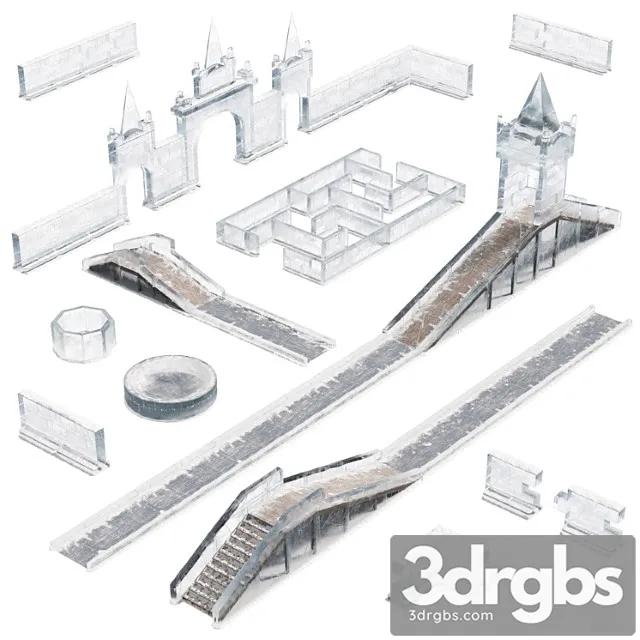 Ice town 3D Model Download