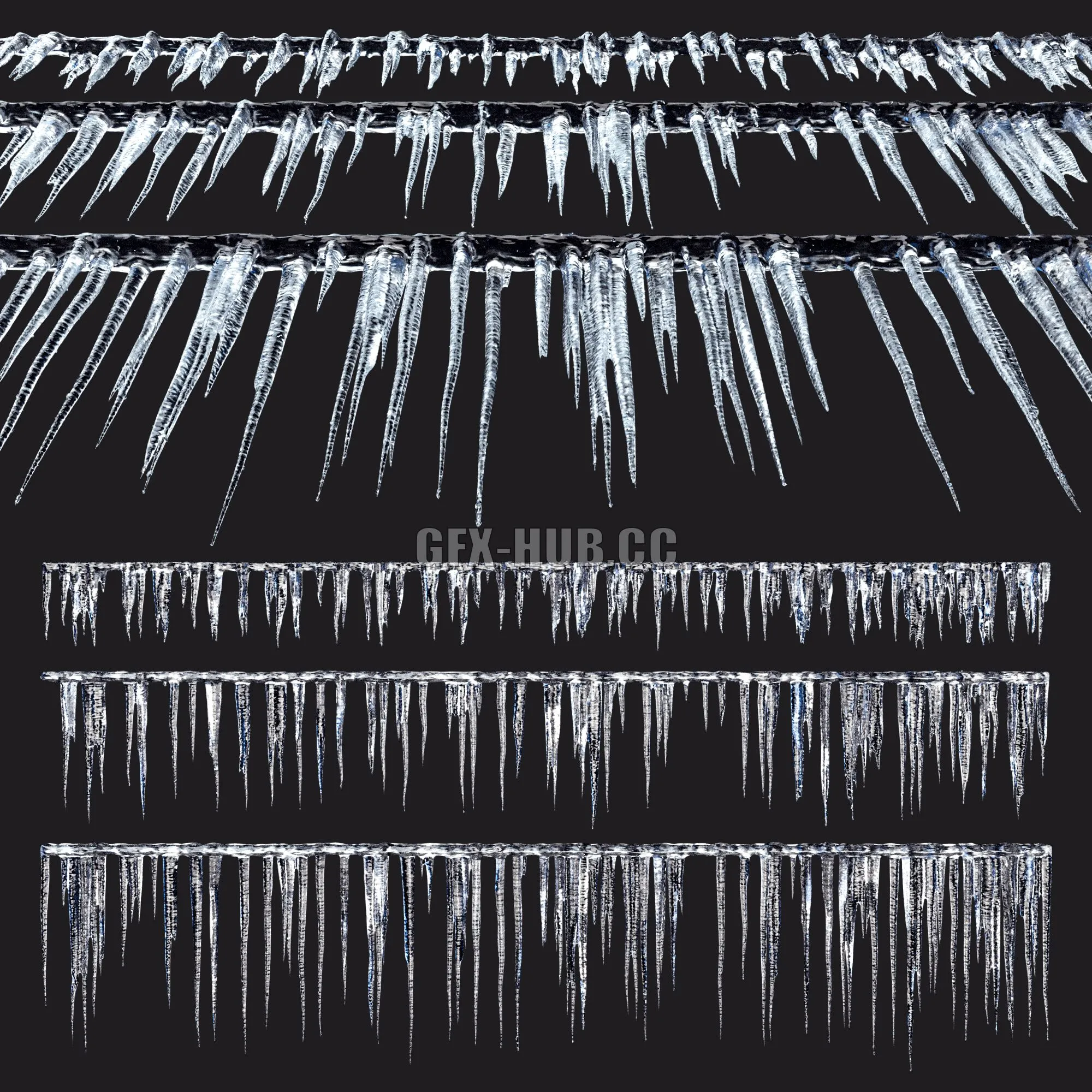 Icicles 02 3D Model