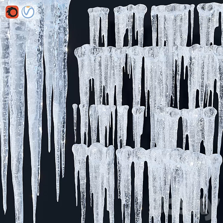 Icicles 3D Model