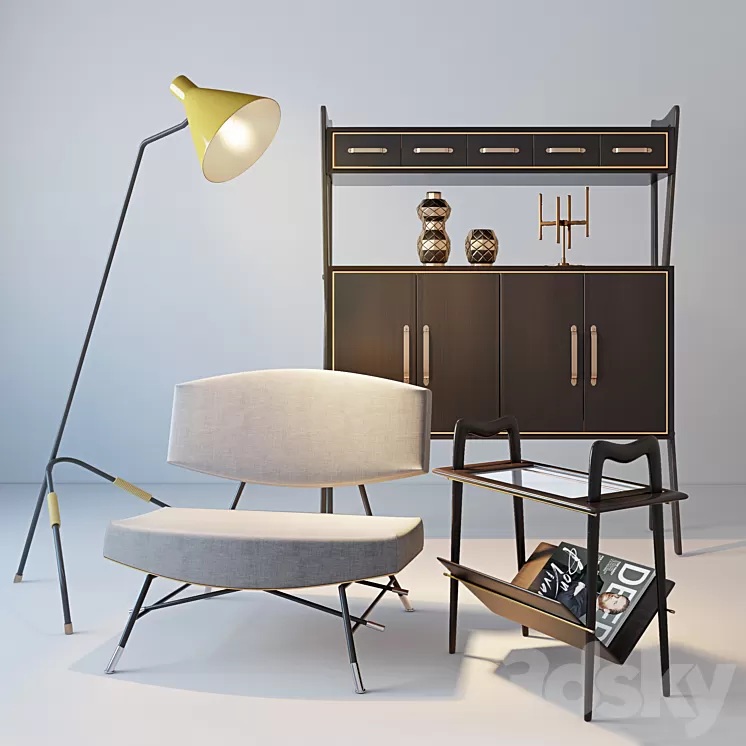 Ico Parisi set 3D Model