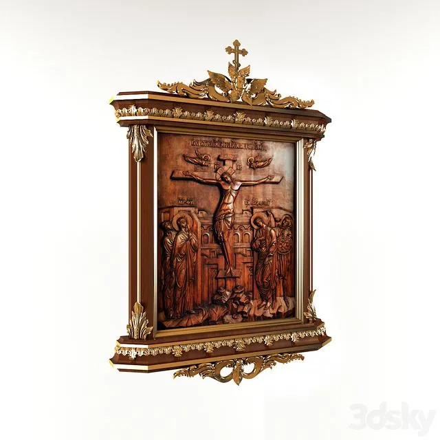 Icon Crucifixion of our Lord Jesus Christ 3D Model