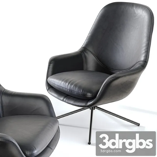 Icons of denmark smile lounge high back 3D Model Free