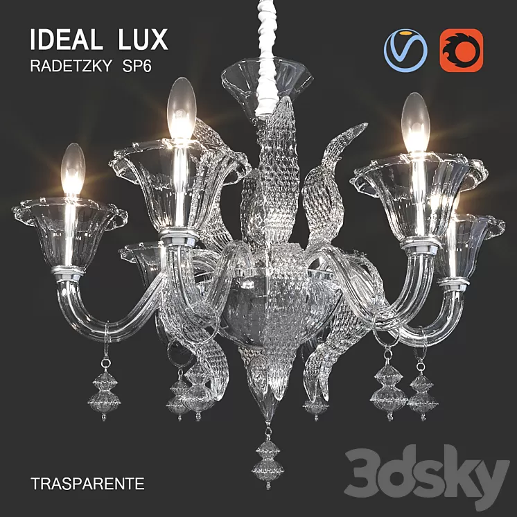 Ideal Lux RADETZKY SP6 3D Model