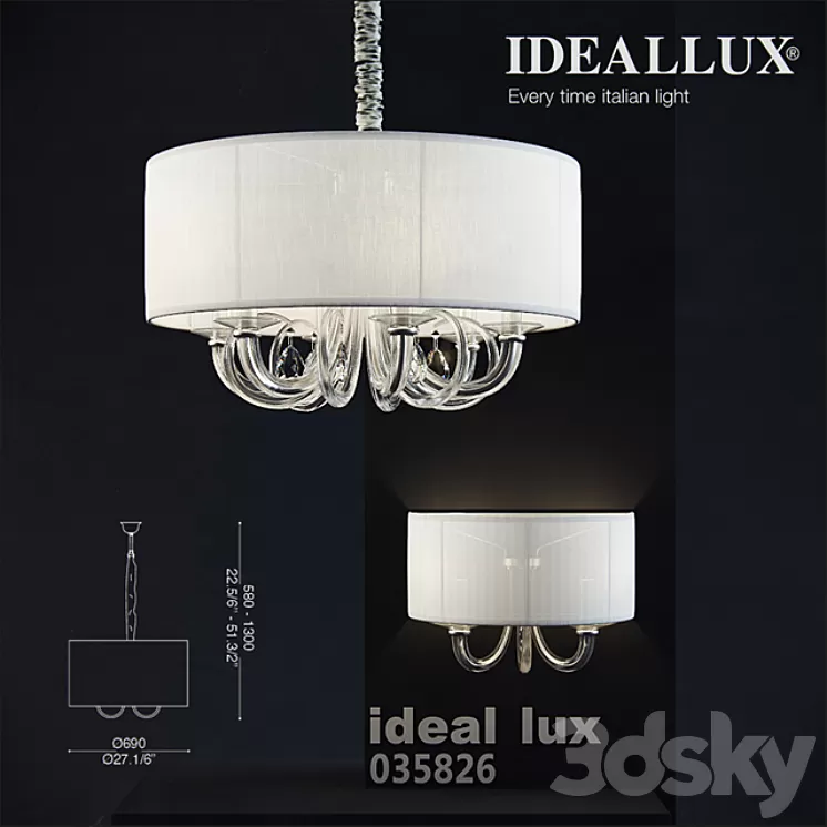 Ideal Lux - Swan 035 826 SP6 3D Model