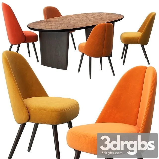 Identities chairs patchwork table by roche bobois 2 3D Model Download