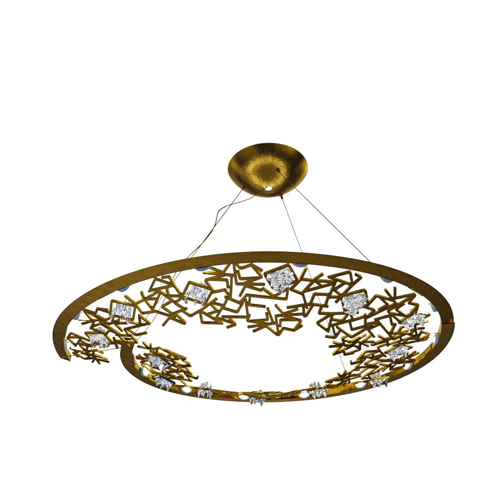 IDL Italian Design Lighting - Chandelier Amalgama Lampadario 644/14 3D Model