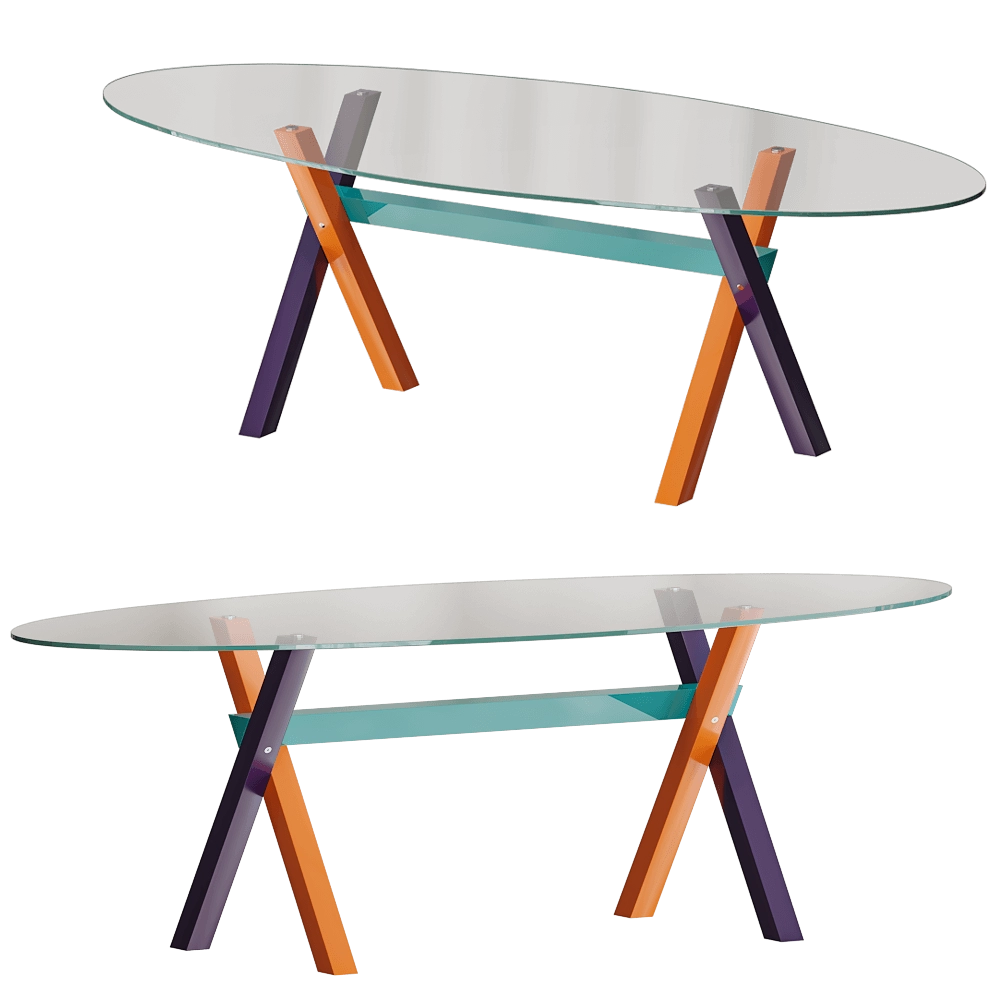 IFT - Table Cristallo Tablas Ovale 3D Model