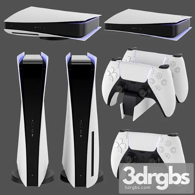 Igrovaia Pristavka Ps5 Sony Playstation 5 2 3D Model Free