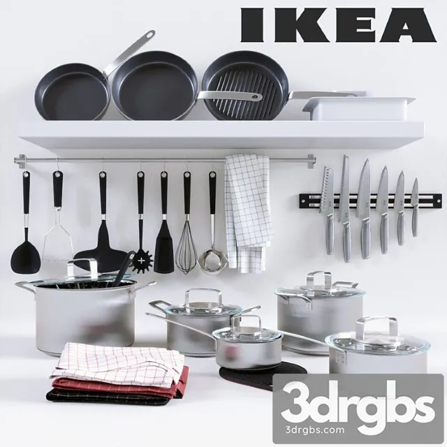 Ikea 365+ cookware collection 3D Model Free