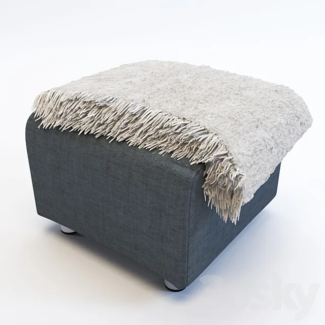 Ikea _ Klippan pouffe 3DModel