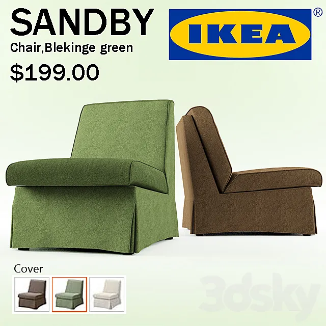 IKEA _ sandby chair green 3DModel