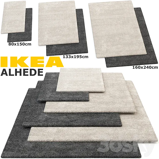 IKEA ALHEDE (ALHEDE) RUG SET 3D Model