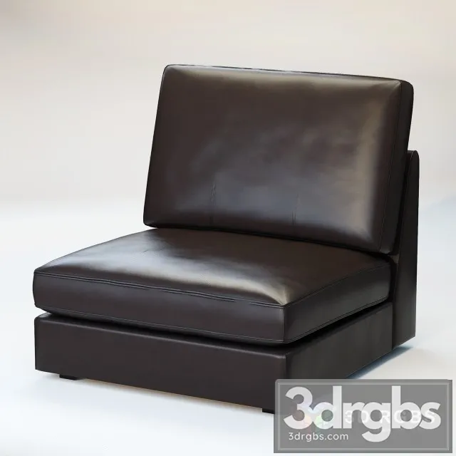 Ikea Armchair Brown Leather 3D Model Free